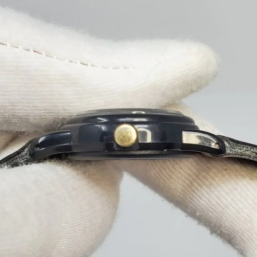 Vintage Disney X Lorus Mickey Mouse Black Plastic Watch